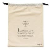 A Diamond Under Pressure Cotton Dust Bag for Handbag Storage